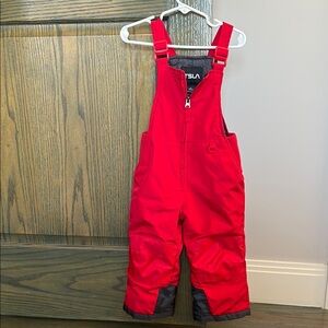TSLA Red Snow Bib Overalls Snowsuit